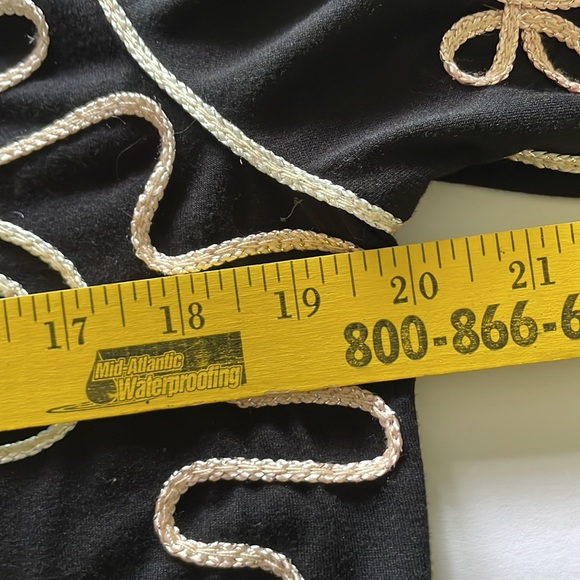 Object D'art Black Short Sleeve Embordered Jacket with Top Button Closure - Picture 5 of 6